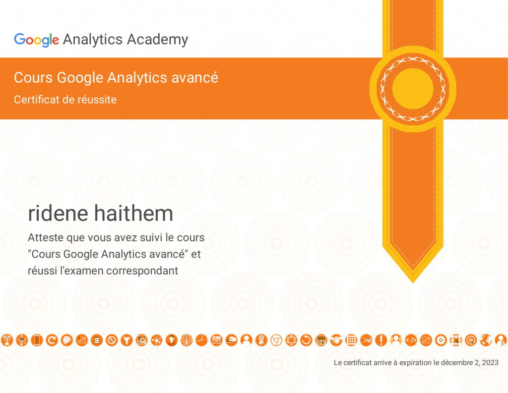 Certification Google Analytics avancé
