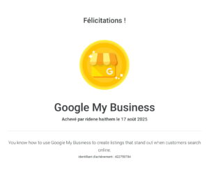 Certification Google My Business